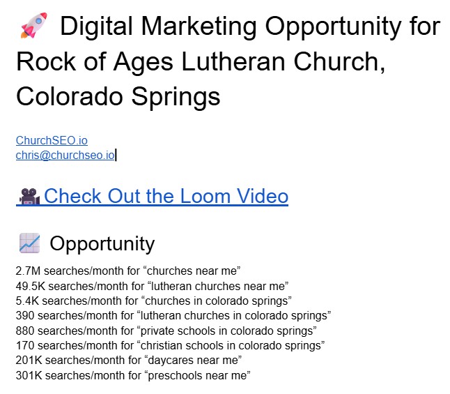 screenshot of digital marketing review